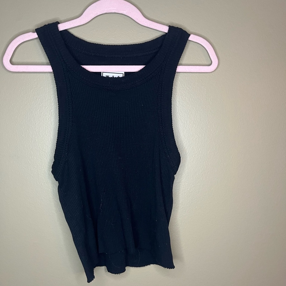 Wesley Black Ribbed Tank Top Women’s Medium